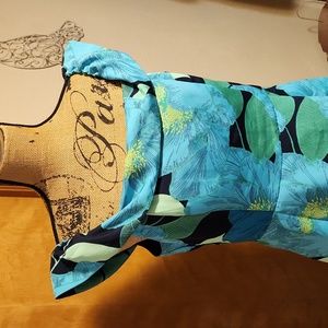 New York & Co Flowery Spring Hi Low Dress Size 16